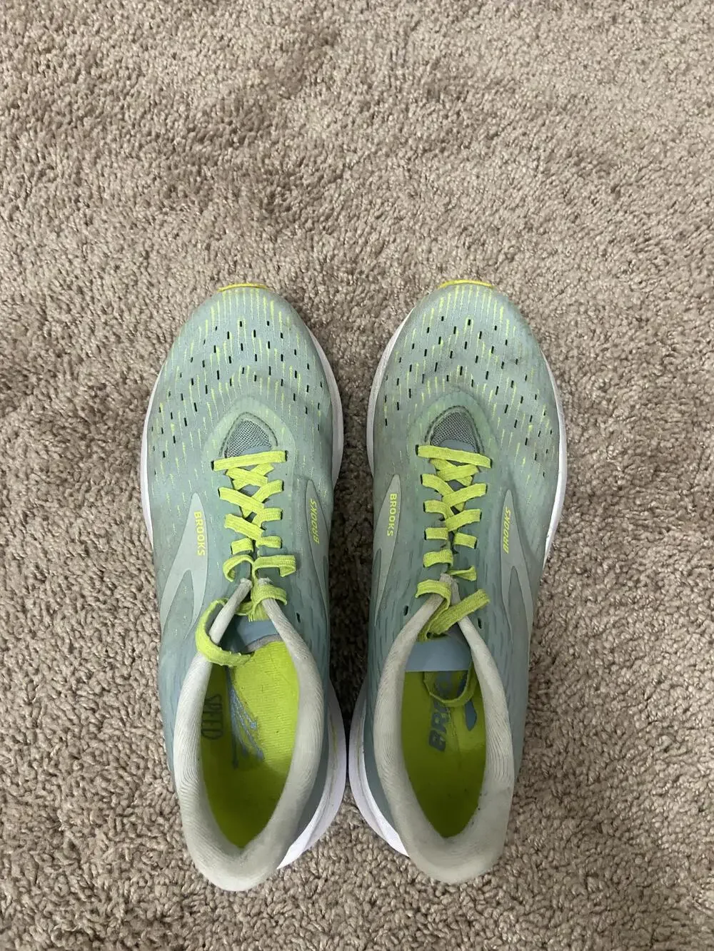 Brooks Hyperion Shoes Womens Size 10 Green Yellow Running Athletic Sneakers